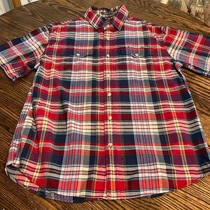 Eddie Bauer men’s button down. Plaid, classic fit, size M.